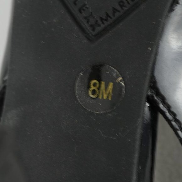 Alex Marie Women's Size 8 Black Patent Leather Slingback Peep Toe Heels - Picture 10 of 10